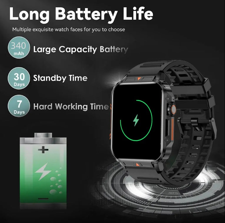 LUXI Outdoor Smartwatch – Call & Fitness Tracker