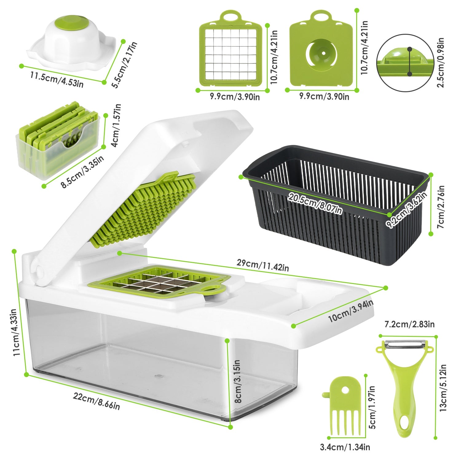 LUXI 12-in-1 Vegetable Chopper