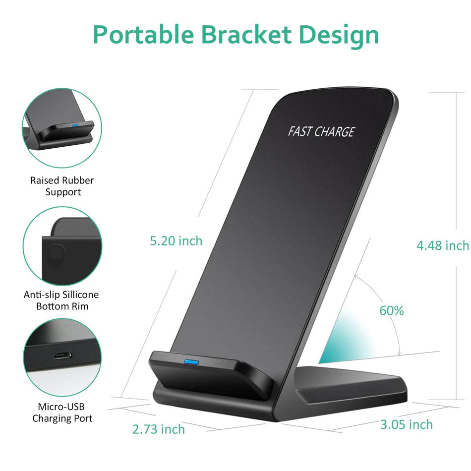 LUXI Qi Wireless Fast Charger Stand