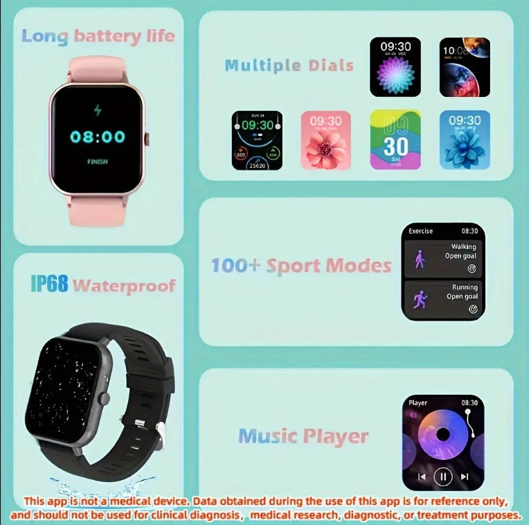 LUXI Women’s Smartwatch – Call & Fitness Tracker